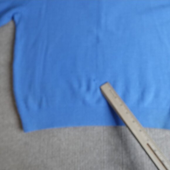 Tory Burch Womens Sweater Small Blue Tennis Mock Neck - Picture 12 of 15